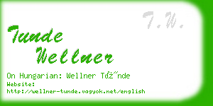 tunde wellner business card